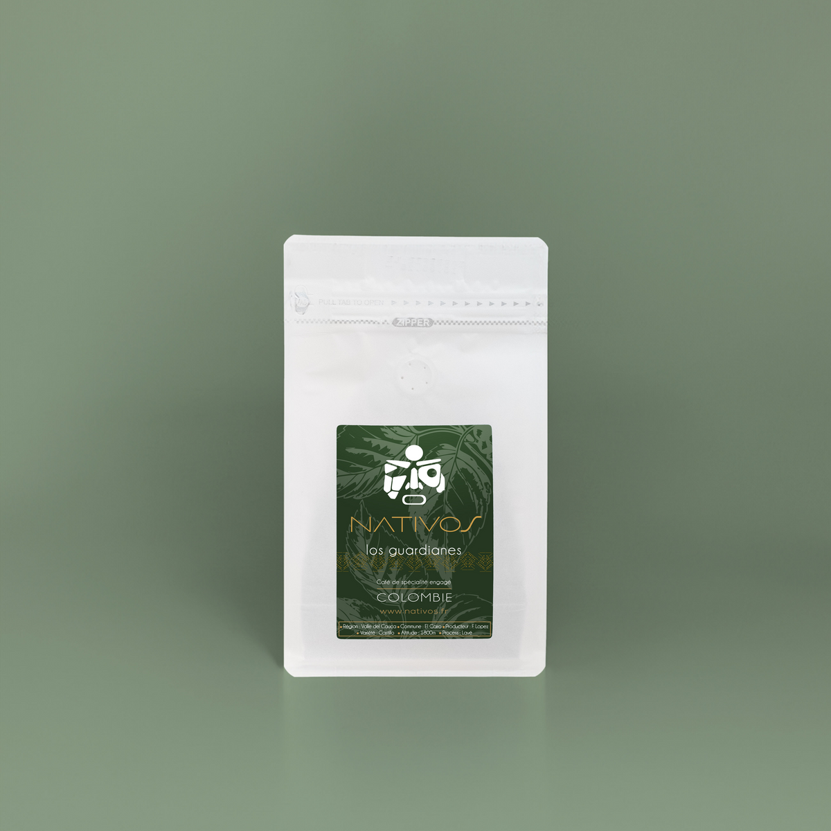 Paquet de café Los Guardianes 250 g, Colombie — Nativos