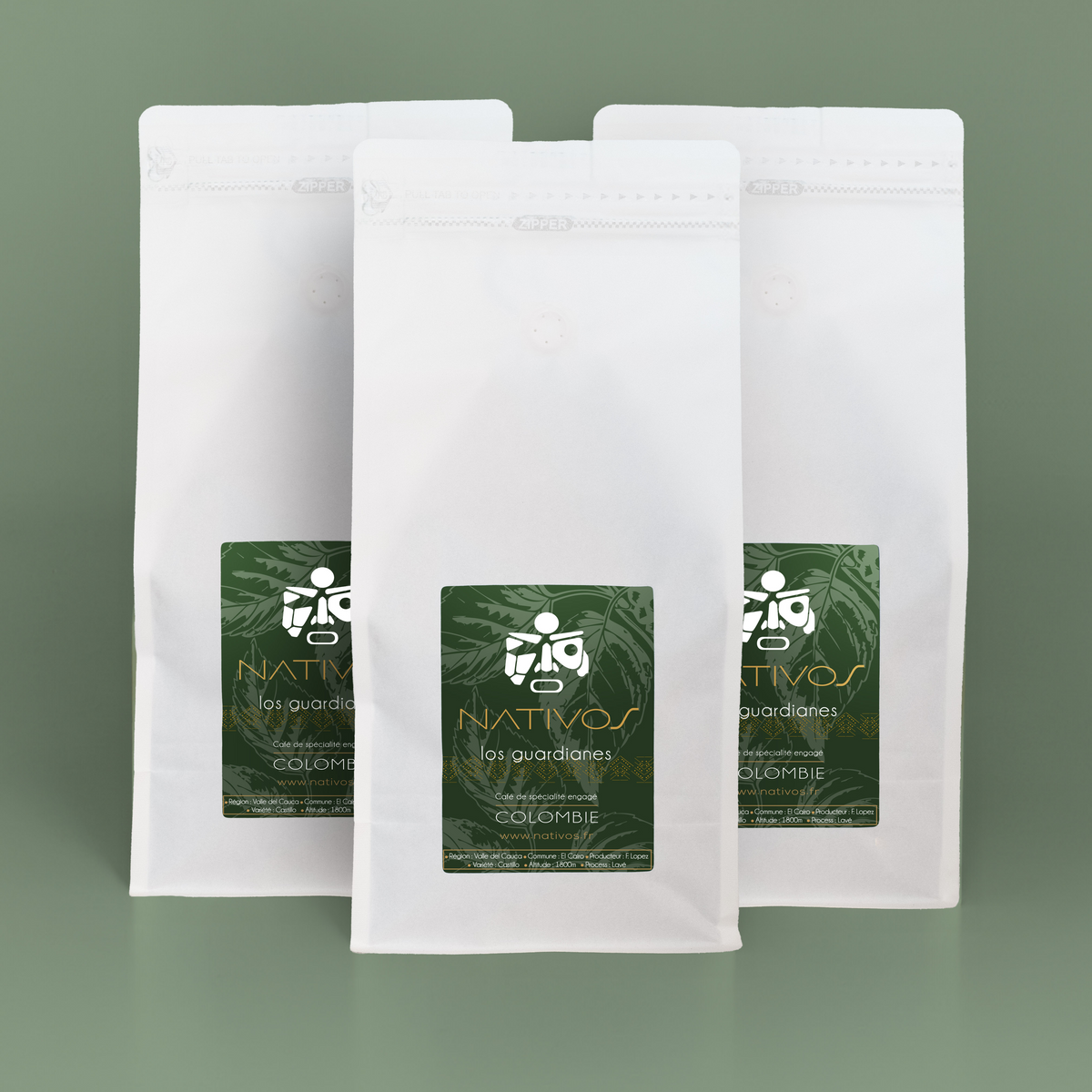 Paquet de café Los Guardianes 3 kg, Colombie — Nativos